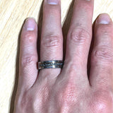 Meteorite Tungsten Wedding Ring Set