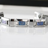 Black Alexandrite Bracelet Silver Gray Tungsten Carbide