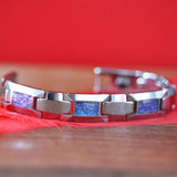Black Alexandrite Bracelet Silver Gray Tungsten Carbide