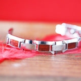 Bloodwood Bracelet Silver Gray Tungsten Carbide