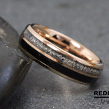 Wedding Dress Inlay Wood Tungsten Carbide Ring- Custom Order