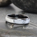 Wedding Dress Inlay Ring Tungsten carbide ring 4 mm 6 mm 8 mm- Custom Order