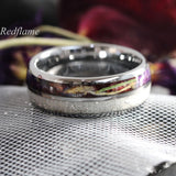 Wedding Dress and flower Tungsten Carbide Ring- Custom Order