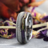 Wedding Dress and flower Tungsten Carbide Ring- Custom Order