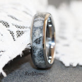 Wedding Dress Inlay Tungsten Carbide Ring 4 mm 6 mm 8 mm- Custom Order