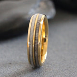 Wedding Dress deer antler Inlay Tungsten Carbide Ring- Custom order
