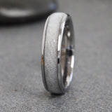 Wedding Dress Inlay Tungsten Carbide Ring- Custom Order