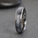 Wedding Dress Inlay Tungsten Carbide Ring- Custom Order