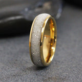 Wedding Dress Fabric Tungsten carbide Ring- Custom Order