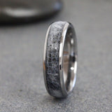 Wedding Dress fabric Tungsten Carbide Ring- Custom Order