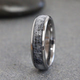 Wedding Dress Inlay Tungsten Carbide Ring- Custom Order