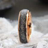 Wedding Dress Fabric Tungsten carbide Ring- Custom Order