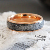 Wedding Dress Fabric Tungsten carbide Ring- Custom Order