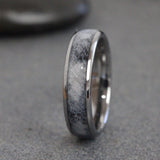 Wedding Dress Fabric Tungsten carbide Ring- Custom Order
