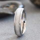 Wedding Dress fabric Inlay Tungsten Carbide Ring 4 mm 6 mm 8 mm- Custom Order