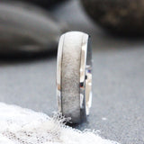 Wedding Dress fabric Inlay Tungsten Carbide Ring 4 mm 6 mm 8 mm- Custom Order