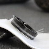 Wedding Dress Fabric Inlay Tungsten Carbide Ring 6 mm 8 mm- Custom Order