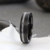 Wedding Dress Fabric Inlay Tungsten Carbide Ring 6 mm 8 mm- Custom Order