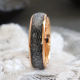 Wedding Dress Fabric Tungsten carbide Ring- Custom Order