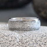 Wedding Dress Inlay Tungsten Carbide Ring 4 mm 6 mm 8 mm- Custom Order
