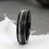 Wedding Dress Fabric Inlay Tungsten Carbide Ring 6 mm 8 mm- Custom Order