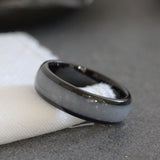 Wedding Dress Inlay Ring Black Tungsten Carbide Ring 4 mm 6 mm 8 mm- Custom Order