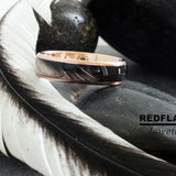 Chicken Feather Rose Gold Tungsten Carbide Rings - Custom Order