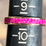 Ruby Crushed Rose Gold Tungsten Carbide Rings - Custom Order