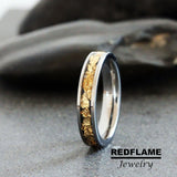 Gold Leaf Foil  Tungsten Carbide Rings - Custom Order