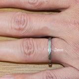 Silver Grey Hammer Tungsten Carbide Ring  2,4,6 mm