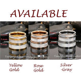Pink Mother of Pearl Rose Gold Tungsten Ring