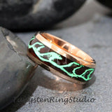 Mountain Glow Ring Koa Wood Tungsten Carbide Ring