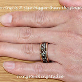Mountain Glow Ring Koa Wood Tungsten Carbide Ring