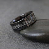 Meteorite Alexandrite Black A Tungsten Carbide Ring